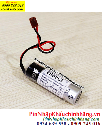 Toshiba ER6VCT (Zắc VCT); Pin nuôi nguồn PLC Toshiba ER6VCT lithium 3.6v AA 2000mAh, Xuất xứ Nhật